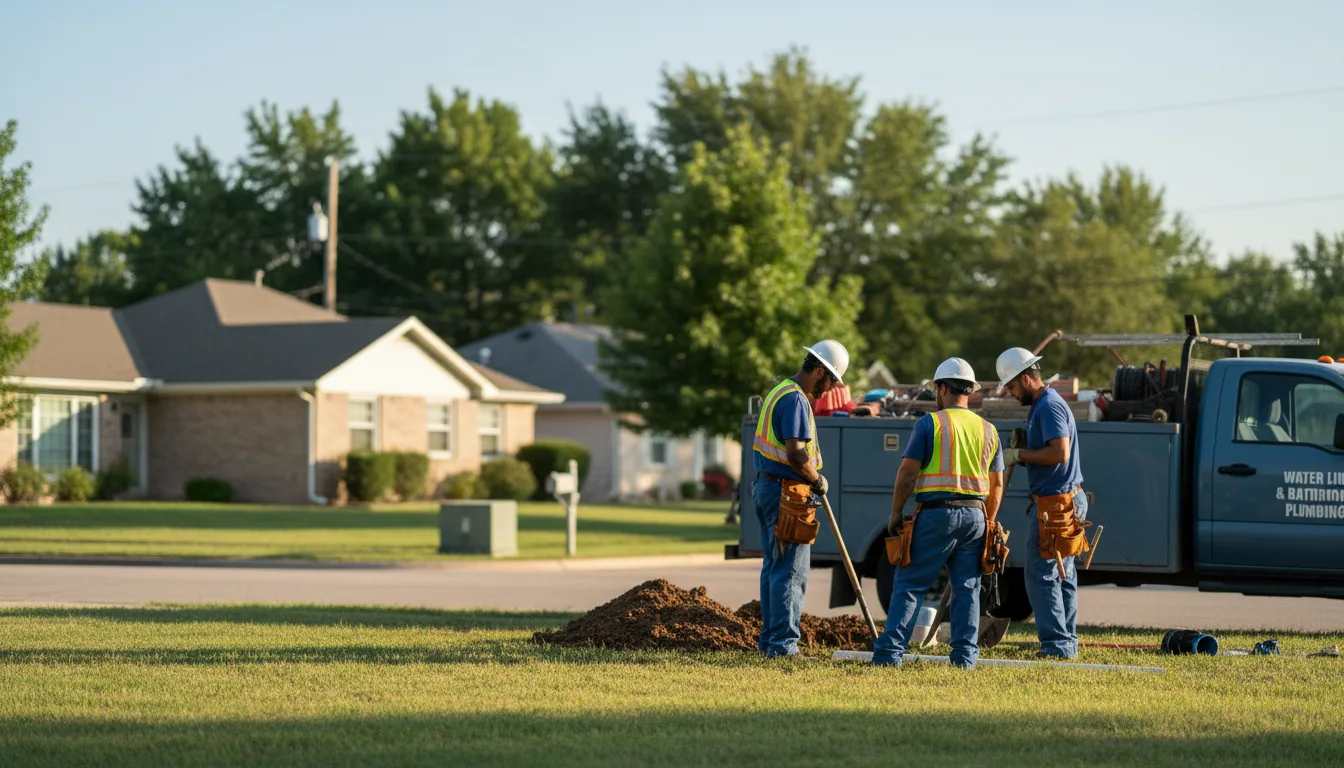 Residential water line and bathroom plumbing service in Ferndale, CA